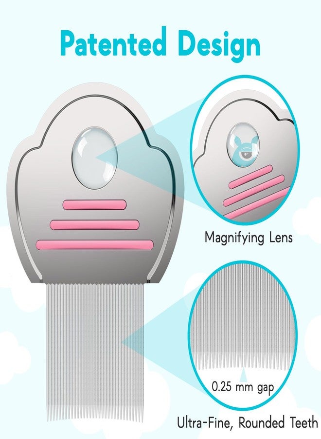 Adamson Lice Comb - Stainless Steel Lice Comb for Kids - Effective Nit Comb - Lice Combs for Thick Hair - Durable and Easy to Clean - Peine para Piojos y Liendres para Niñas - Image 3